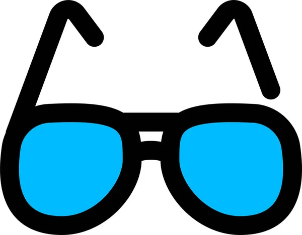 Brillenbrille Sonnenbrillen Ikone Vollausschnitt Stil — Stockvektor
