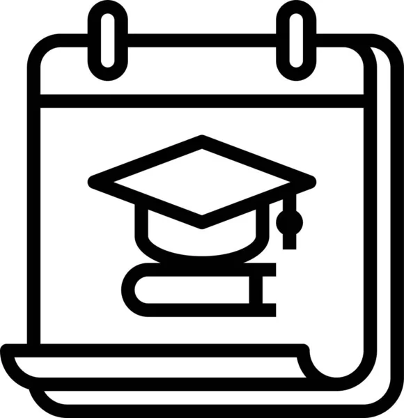 Icono Académico Educación Superior — Vector de stock