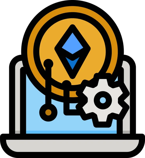 Ethereum Developer Web Icon — стоковый вектор