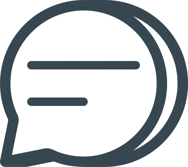 Dialog Symbol Für Chat Kommentare Umrissstil — Stockvektor