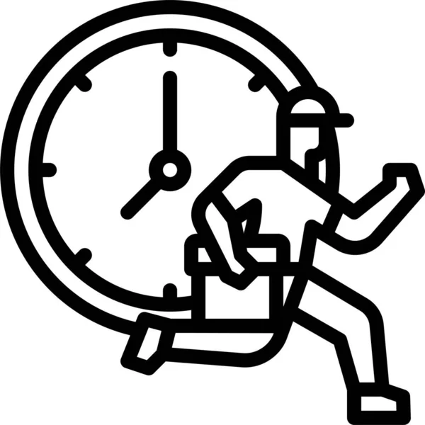 圆形时钟时间图标 — 图库矢量图片