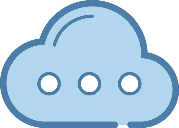 Server Storage Cloud Icoon Platte Stijl — Stockvector