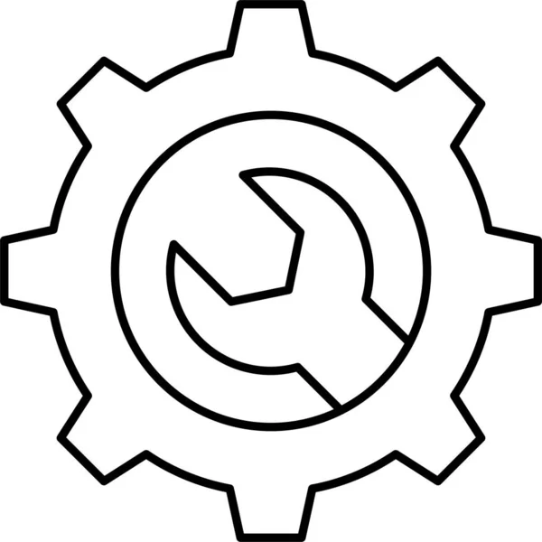 Engranaje Ajuste Cogwheel Icono — Archivo Imágenes Vectoriales