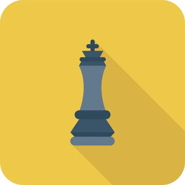 Business Business Strategy Schach Ikone Langschattenstil — Stockvektor