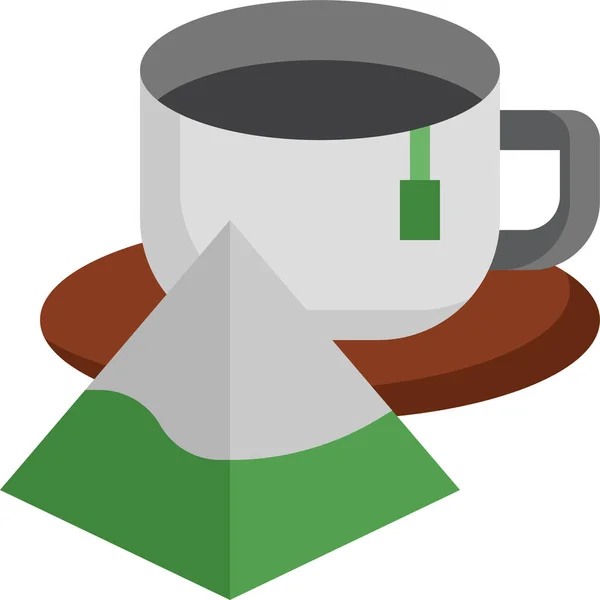 Hot Drink Green Icon — Stock Vector