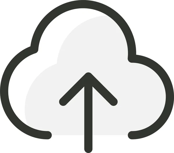 Back Cloud Computing Pictogram Gevulde Outline Stijl — Stockvector