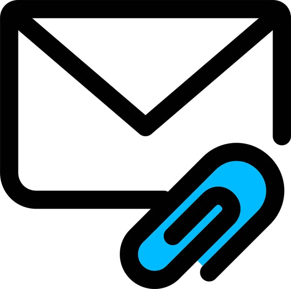 Επισυνάψτε Συνημμένο Εικονίδιο Ηλεκτρονικού Ταχυδρομείου Στυλ Πλήρους Περιγράμματος — Διανυσματικό Αρχείο