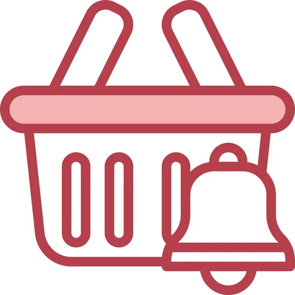 Cesta Ícone Supermercado Online — Vetor de Stock