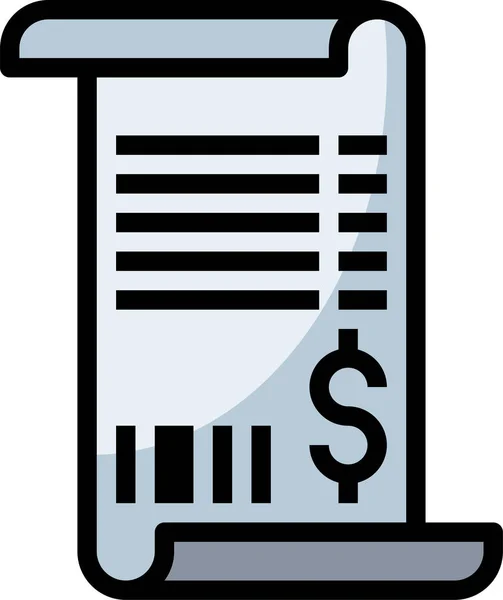 Ikona Obchodu Účtenkami Stylu Vyplněného Osnovy — Stockový vektor