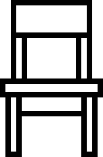 Stuhlmöbel Sitz Ikone Umriss Stil — Stockvektor