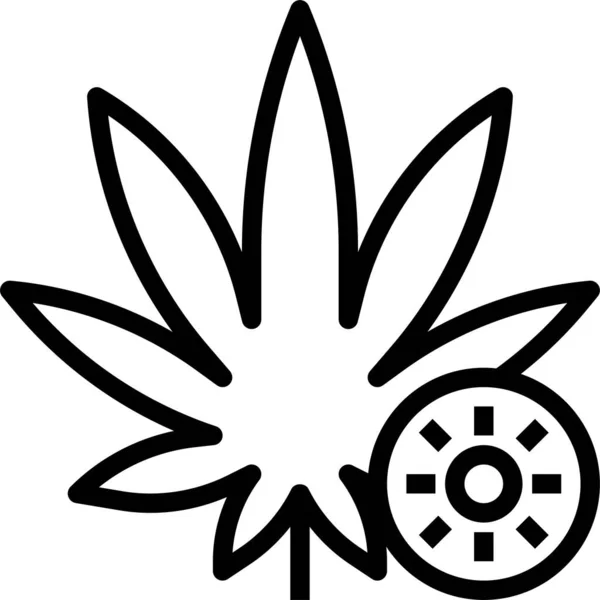 Sativa Cannabiskulturen Ikone — Stockvektor