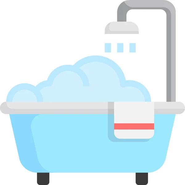 Hygiene Ikone Der Badewanne — Stockvektor