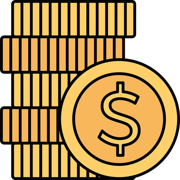 Значок Монеты Доллара — стоковый вектор