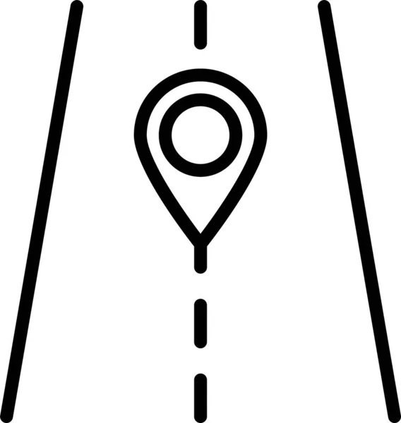 Lage Pfad Straße Symbol — Stockvektor