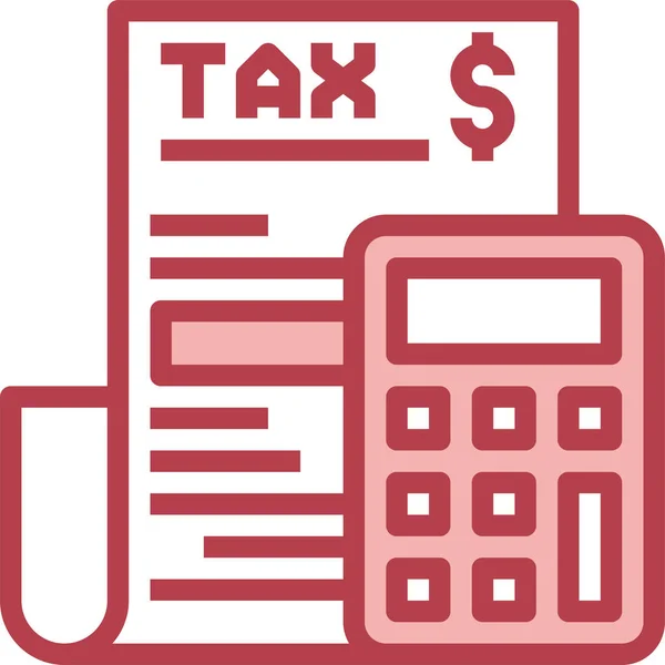 Значок Учета Налоговых Калькуляторов — стоковый вектор