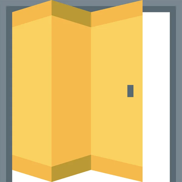 Folding Doors Furniture Icon — Stock Vector