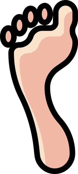 Man Footprint Foot Icon - Stok Vektor