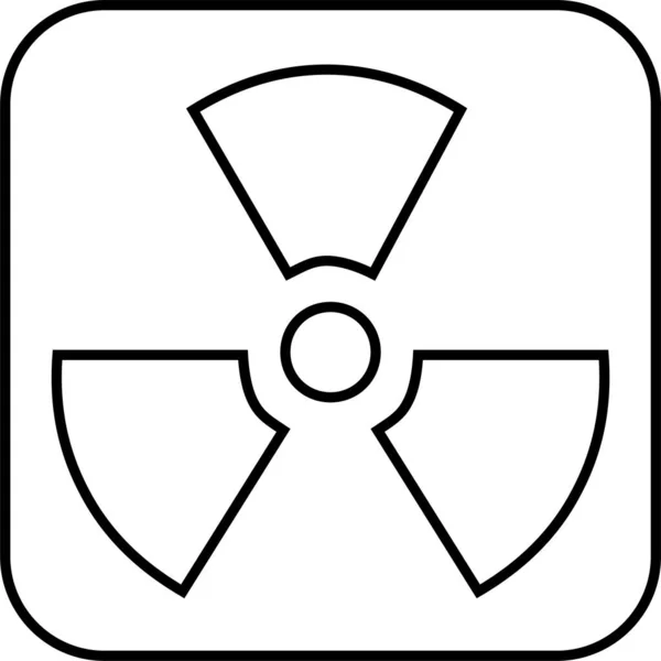 Radiación Nuclear Icono Radiactivo — Archivo Imágenes Vectoriales