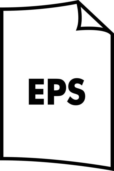 Eps Extension Icône Fichier Dans Style Contour — Image vectorielle