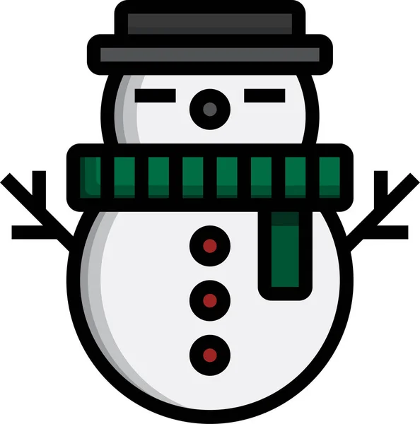 Snowman Christmas Gift Icon Christmas Category — Stock Vector