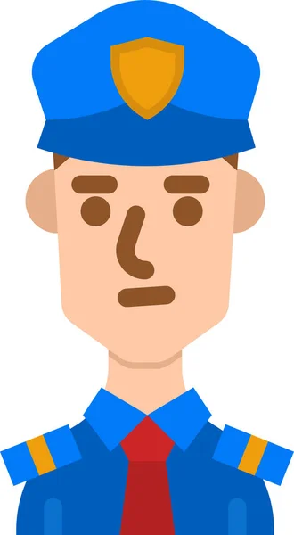 Police Security Guard Icon — Stock Vector