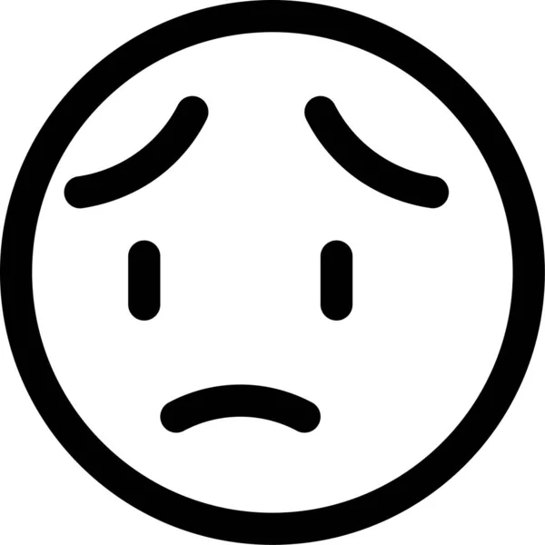 Teleurgestelde Emoji Emoticon Icoon — Stockvector