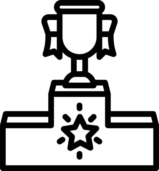 Podium Positionering Olympische Pictogram — Stockvector