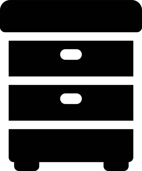 Значок Офісних Документів Кабінету Суцільному Стилі — стоковий вектор