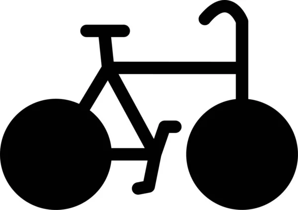 Публічна Іконка Автомобільного Циклу Твердому Стилі — стоковий вектор
