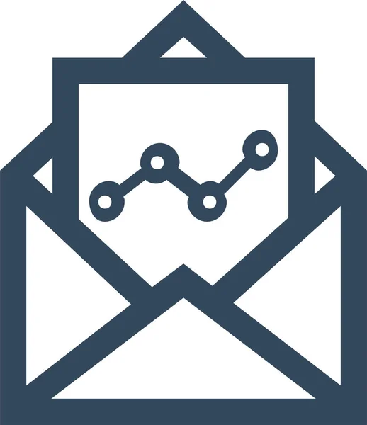 Attachment Mail Bericht Symbol Umrissstil — Stockvektor