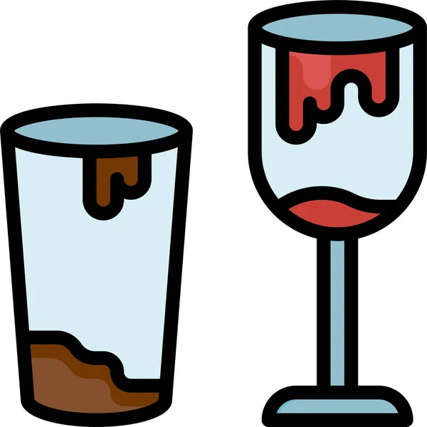 Glas Water Hydratatie Pictogram — Stockvector