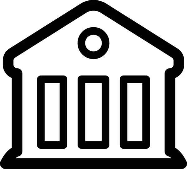 Ikona Bankovního Bankovnictví Stylu Osnovy — Stockový vektor