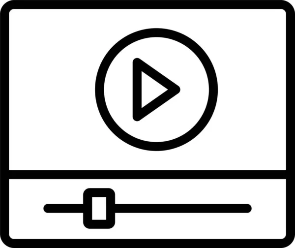 Lettore Video Icona Multimediale — Vettoriale Stock