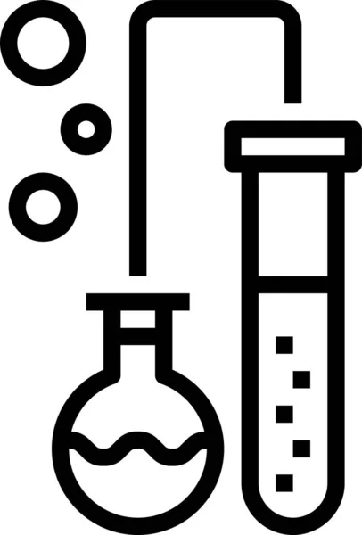 Ikona Laboratorium Edukacji Chemicznej Zarysie Stylu — Wektor stockowy