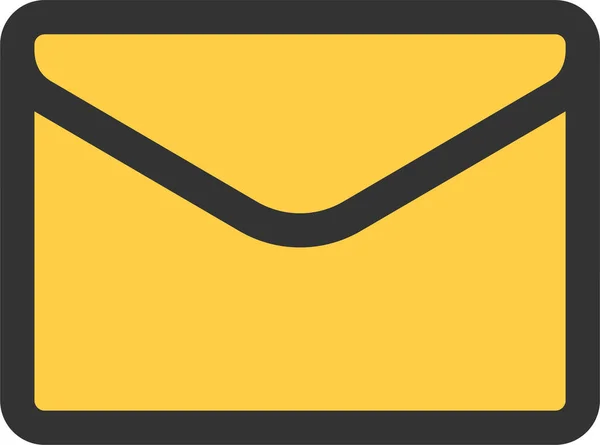 Ícone Carta Envelope Mail Estilo Esboço Preenchido — Vetor de Stock