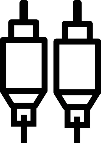 Pictogram Van Het Audioverbindingsapparaat Algemene Stijl — Stockvector