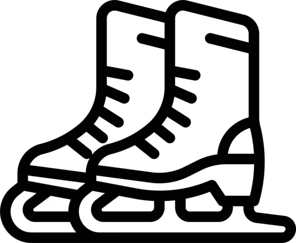 Patinaje Icono Patín Hielo — Vector de stock