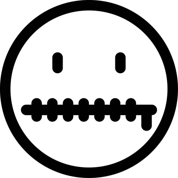 Emoji Emotikon Száj Ikon — Stock Vector