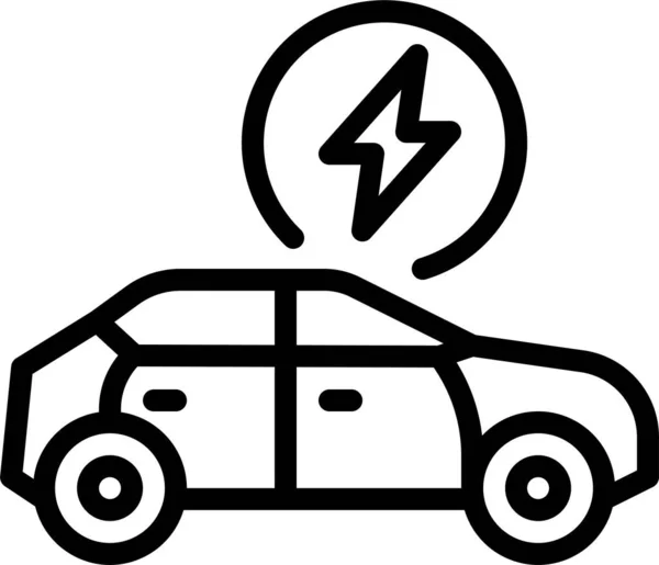 Elektro Auto Ikone — Stockvektor