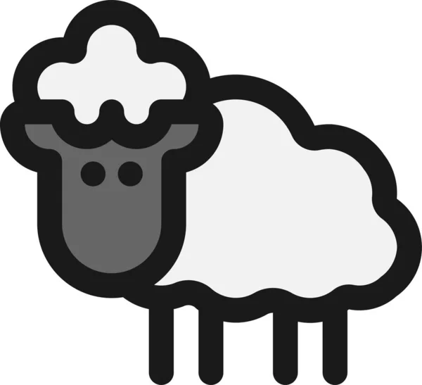 Sheep Ewe Lamb Icon — Stock Vector