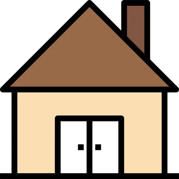 Иконка Дома Стиле Заполненного Контура — стоковый вектор