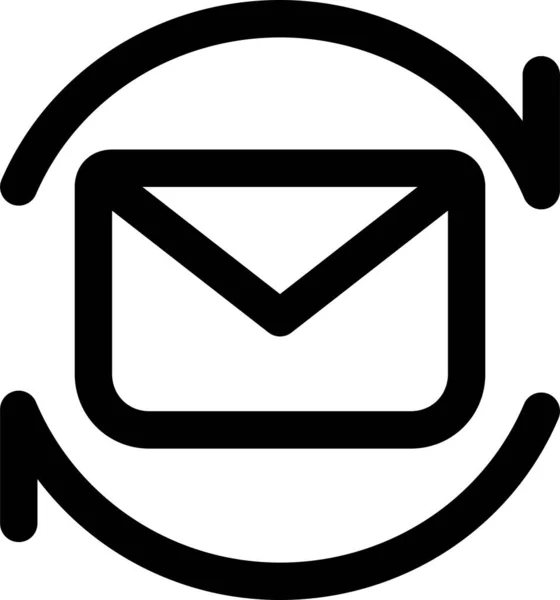 Email Reload Εικονίδιο Ανανέωσης Στυλ Περίγραμμα — Διανυσματικό Αρχείο