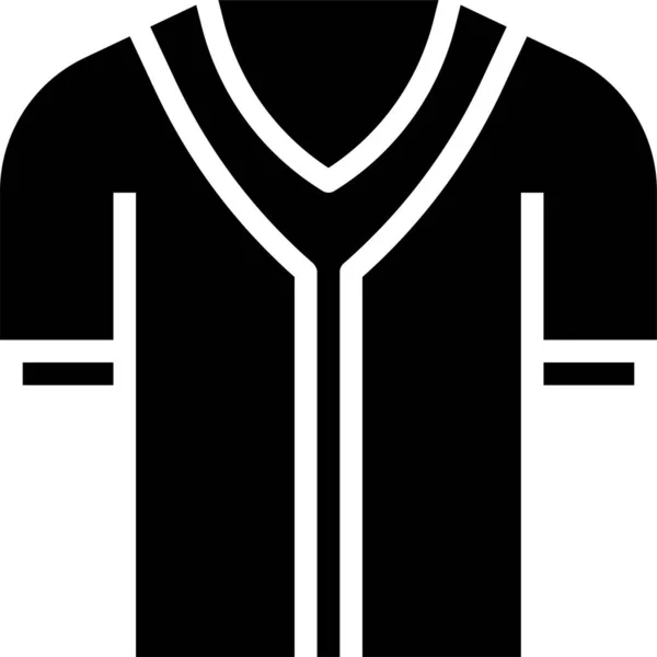 Icono Moda Ropa Béisbol Estilo Sólido — Vector de stock