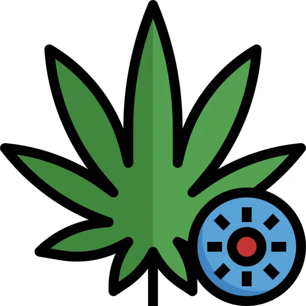 Sativa Cannabiskulturen Ikone — Stockvektor