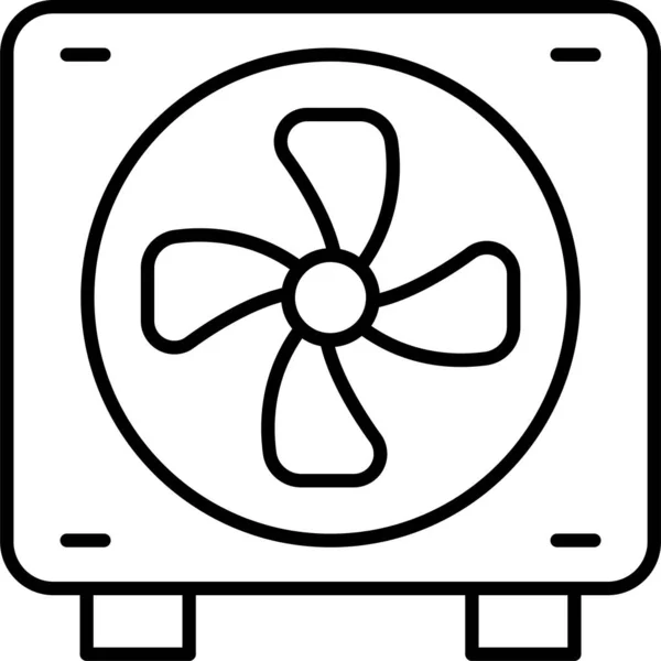 Ventilatorblad Koelpictogram — Stockvector