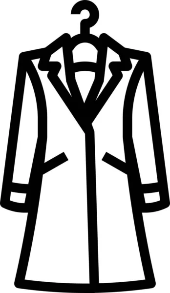 Manteau Tranchée Icône Vêtement — Image vectorielle