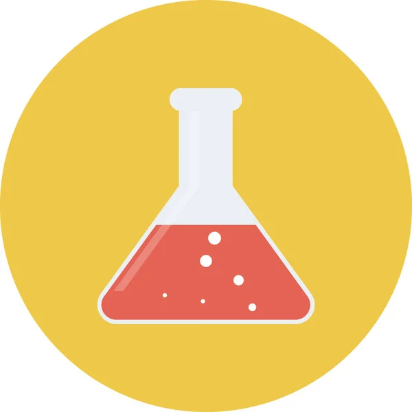 Значок Лабораторії Хімічної Колби Плоскому Стилі — стоковий вектор
