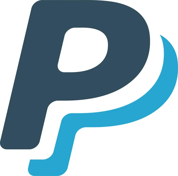Laden Kaufen Paypal Symbol Flachen Stil — Stockvektor