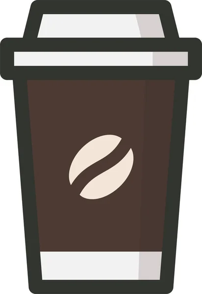 Ikona Kawy Kawiarni Napojów Stylu Wypełnionym — Wektor stockowy
