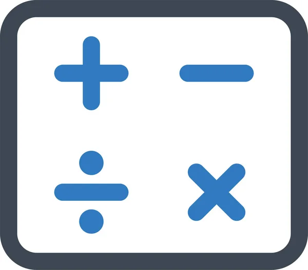 Calcolare Icona Matematica Calcolo Stile Solido — Vettoriale Stock